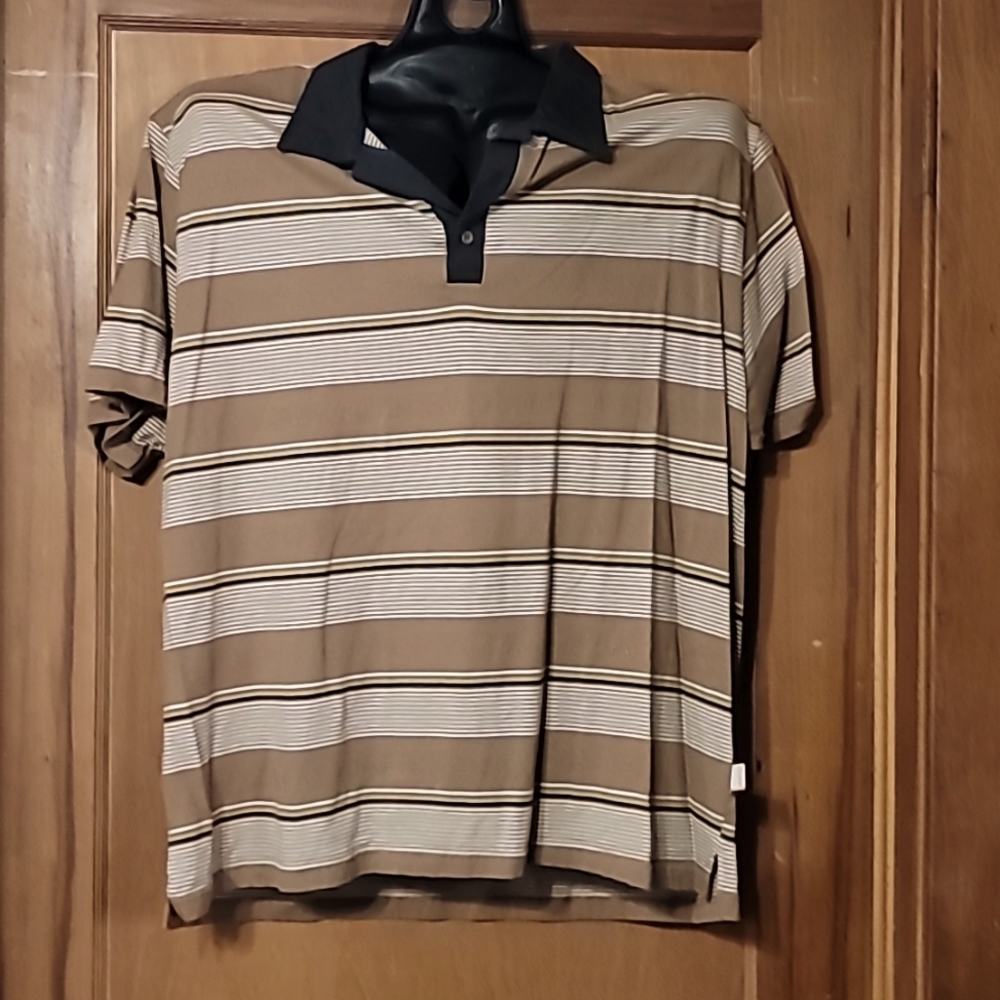 Men's XXL Polo Style Striped Shirt BC ETHIC